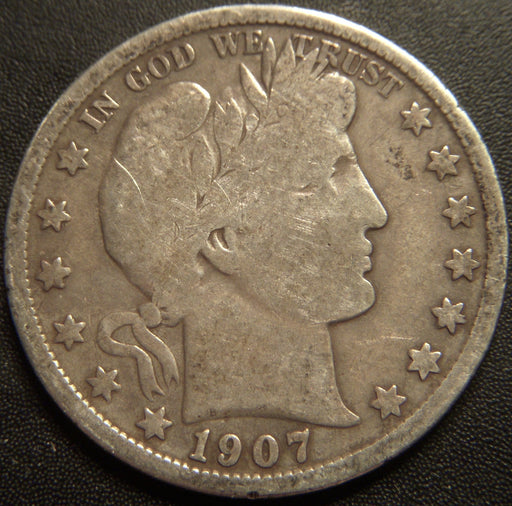 1907-S Barber Half Dollar - Very Good