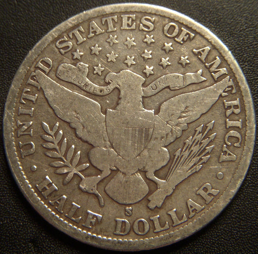 1907-S Barber Half Dollar - Very Good