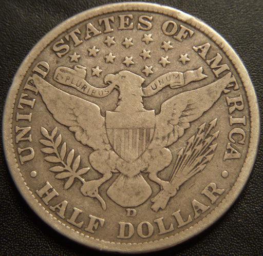 1908-D Barber Half Dollar - Very Good