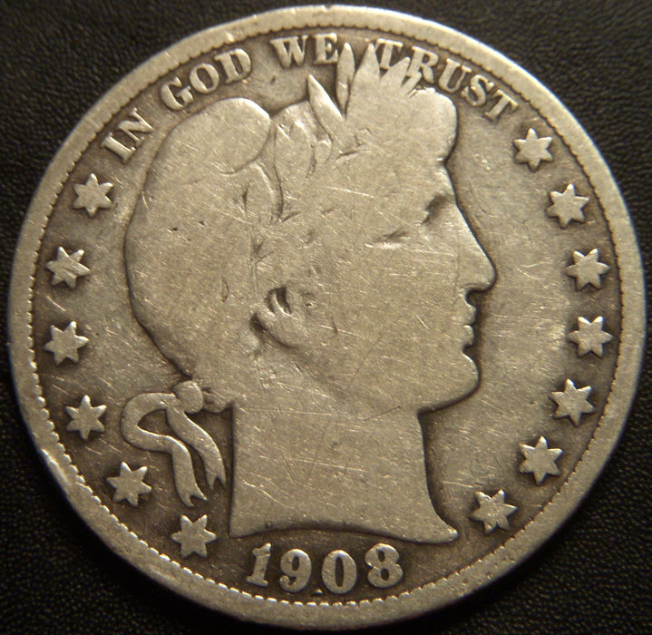 1908-S Barber Half Dollar - Good