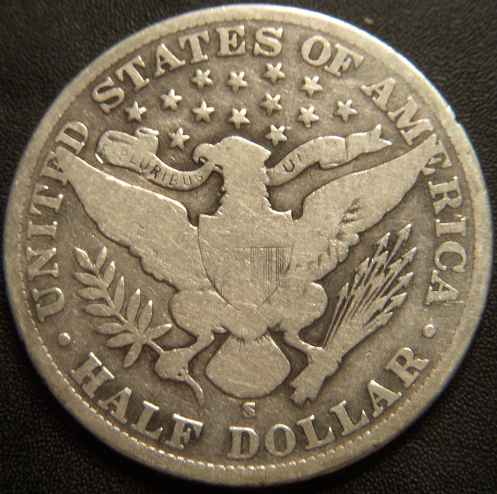 1908-S Barber Half Dollar - Good