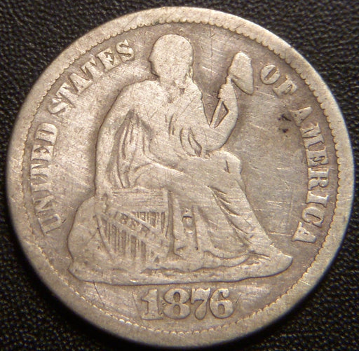 1876 Seated Dime - Fine