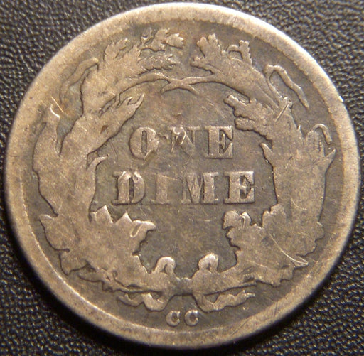 1876-CC Seated Dime - Very Good