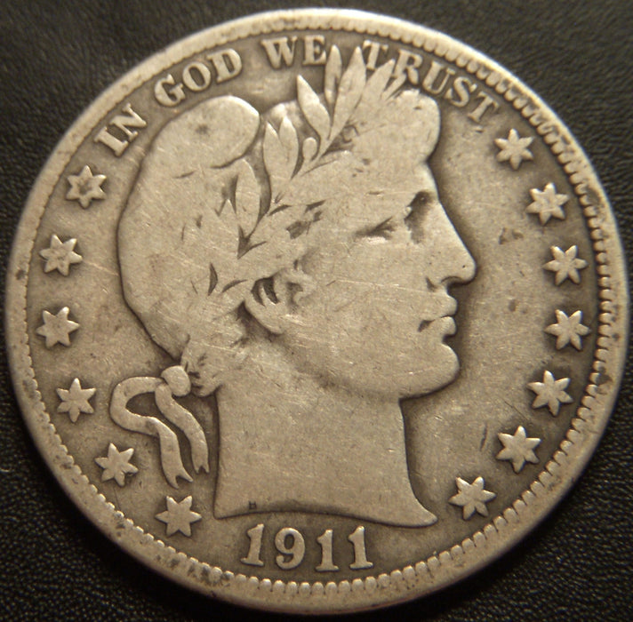 1911 Barber Half Dollar - Very Good