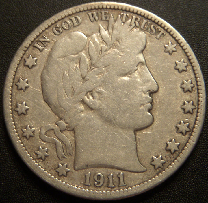 1911-D Barber Half Dollar - Very Good