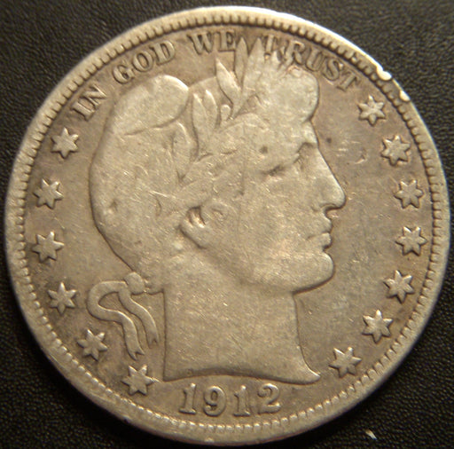 1912 Barber Half Dollar - Very Good
