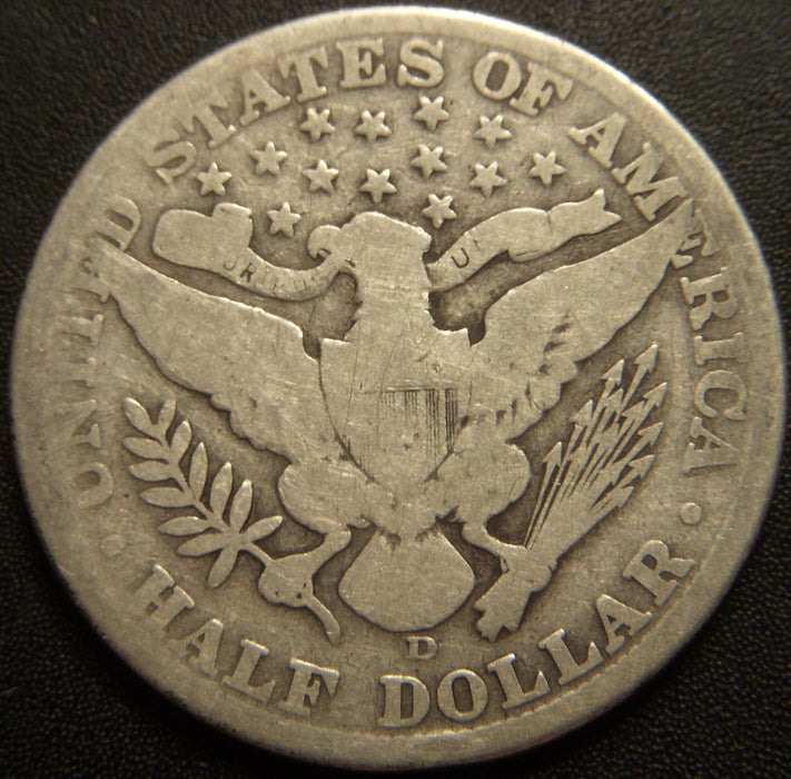 1912-D Barber Half Dollar - Good