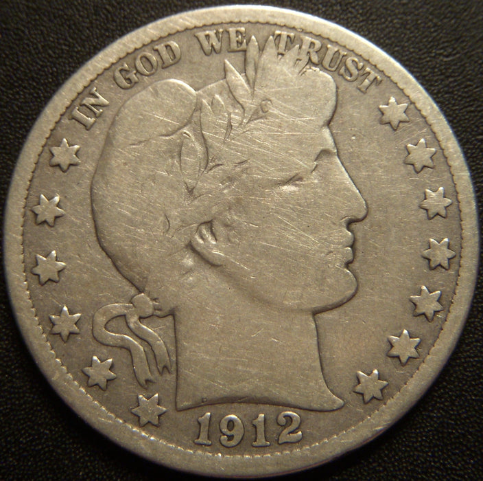 1912-S Barber Half Dollar - Very Good