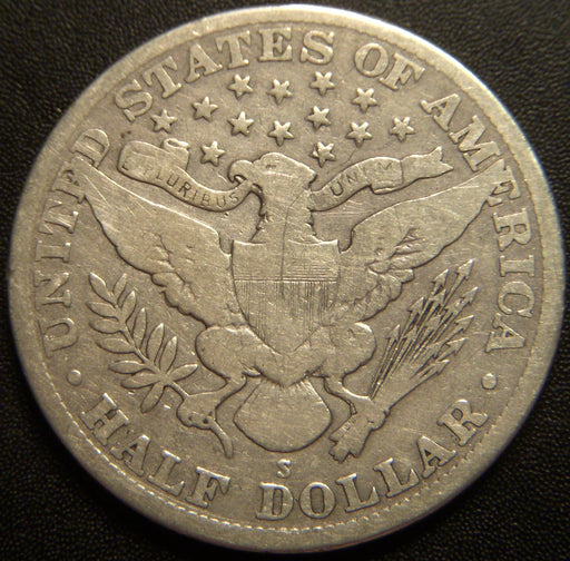 1912-S Barber Half Dollar - Very Good