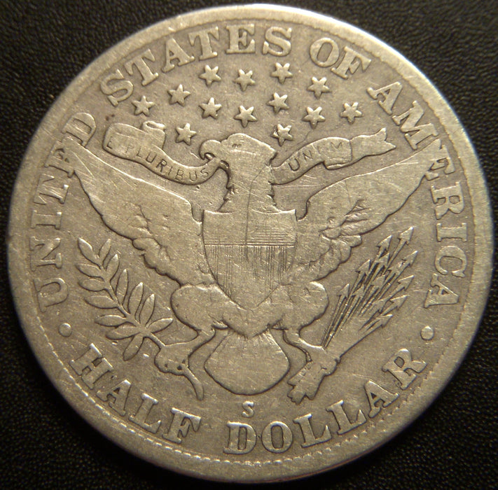 1912-S Barber Half Dollar - Very Good