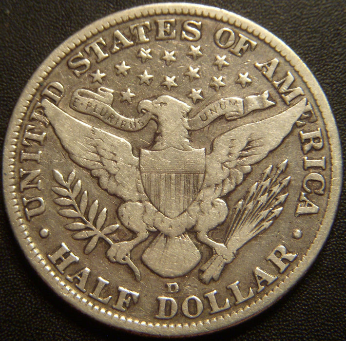 1913-D Barber Half Dollar - Very Good