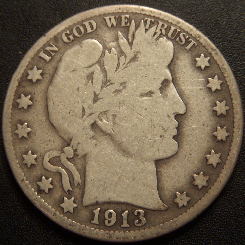 1913-S Barber Half Dollar - Very Good