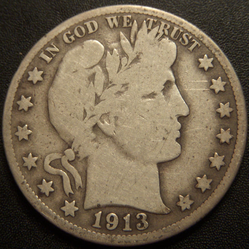1913-S Barber Half Dollar - Very Good