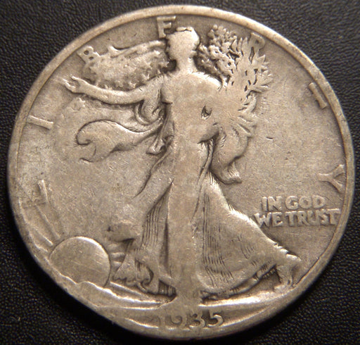 1935-D Walking Half Dollar - Good