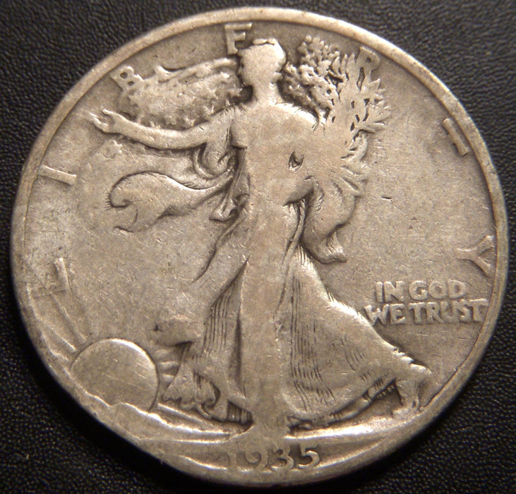 1935-D Walking Half Dollar - Good