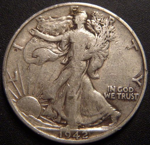 1942-D Walking Half Dollar - Fine