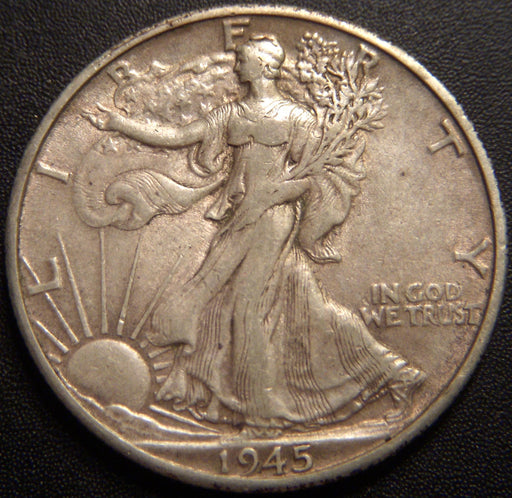 1945-D Walking Half Dollar - Very Fine