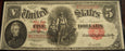 1907 $5 United States Note - FR# 91