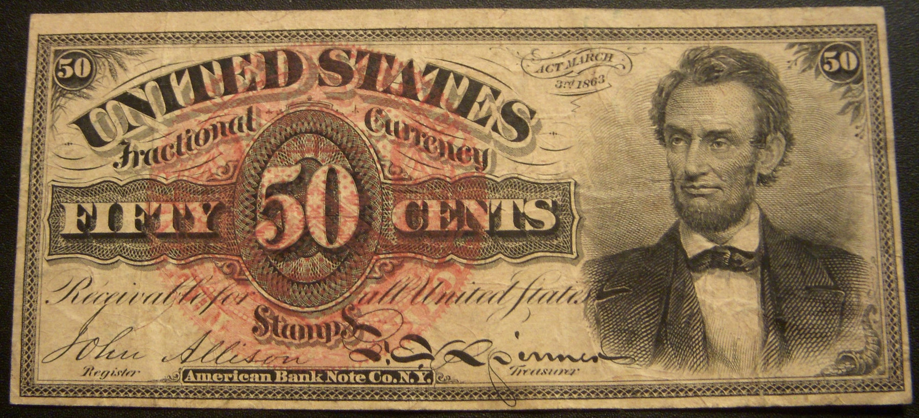 50 Cents Fractional Currency 4th Issue - FR# 1374