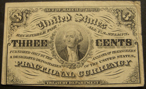 3 Cents Fractional Currency 3rd Issue - FR# 1226