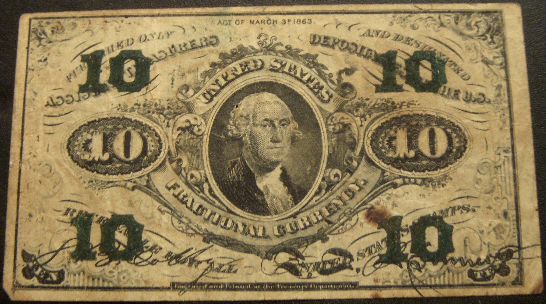 10 Cents Fractional Currency 3rd Issue - FR# 1256
