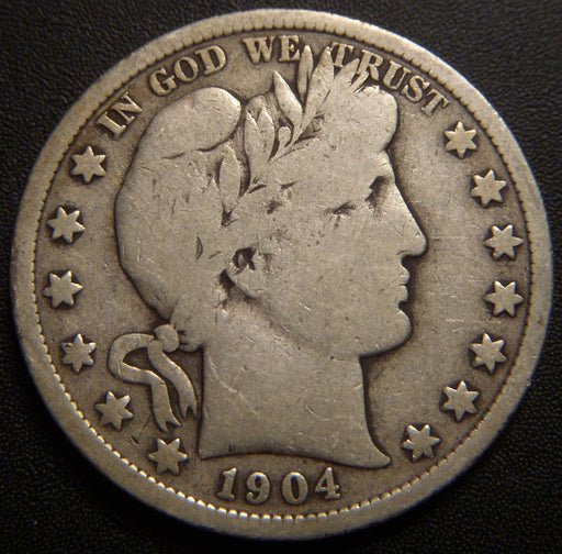 1904 Barber Half Dollar - Very Good