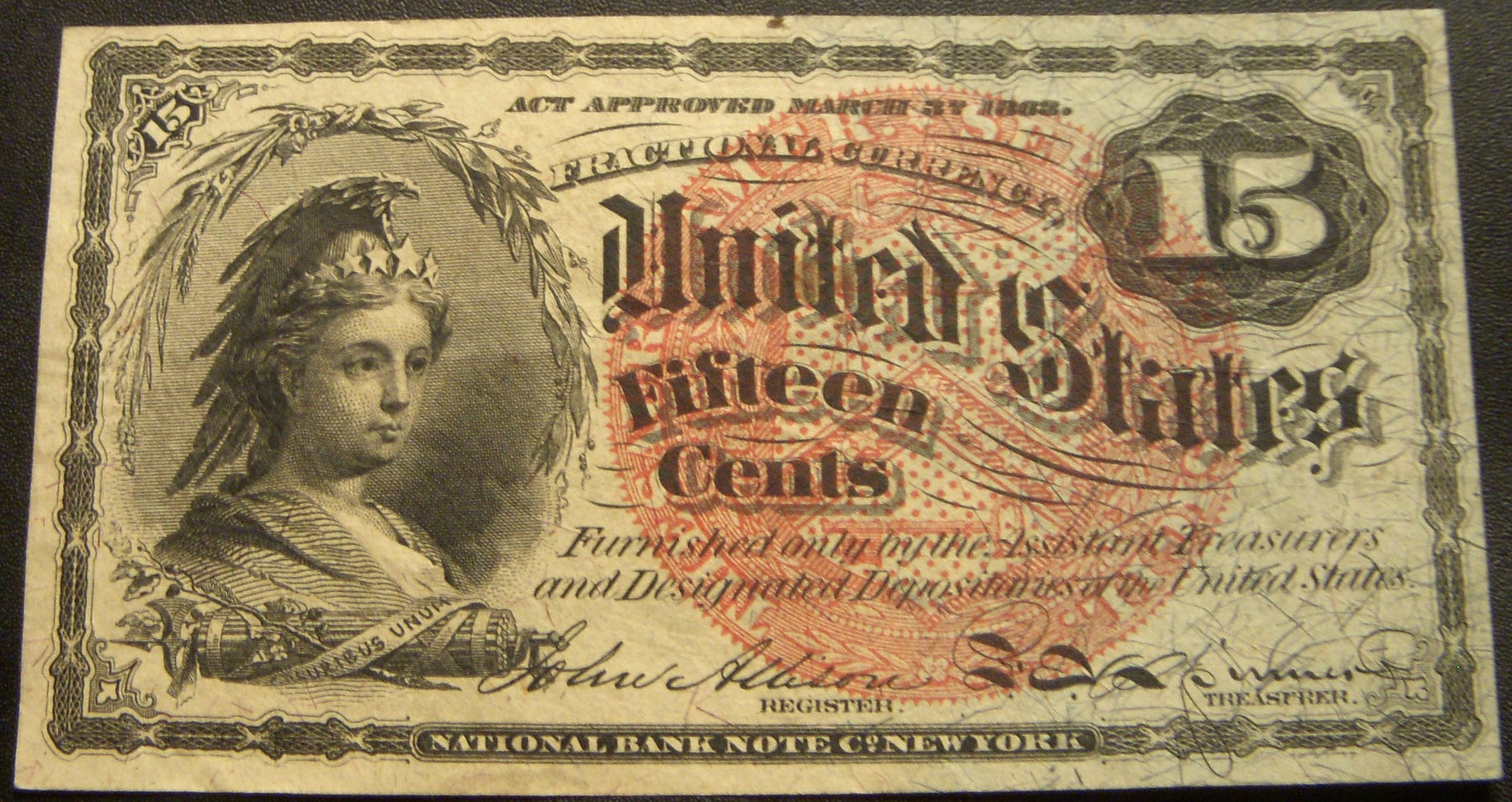15 Cents Fractional Currency 4th Issue - FR#1267