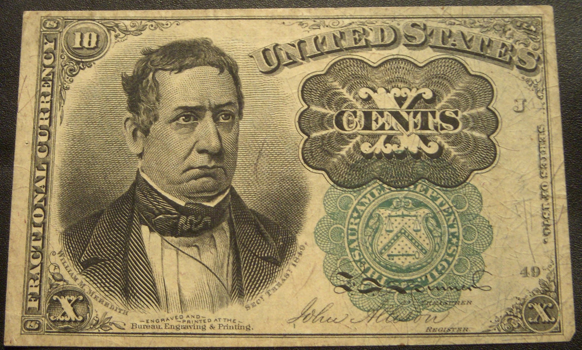 10 Cents Fractional Currency 5th Issue - FR#1264