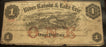 1863 $1 Riber Raisin & Lake Erie Railroad Co. Obsolete Note