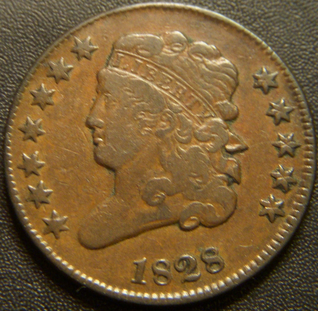 1828 Half Cent - 12 Stars Fine