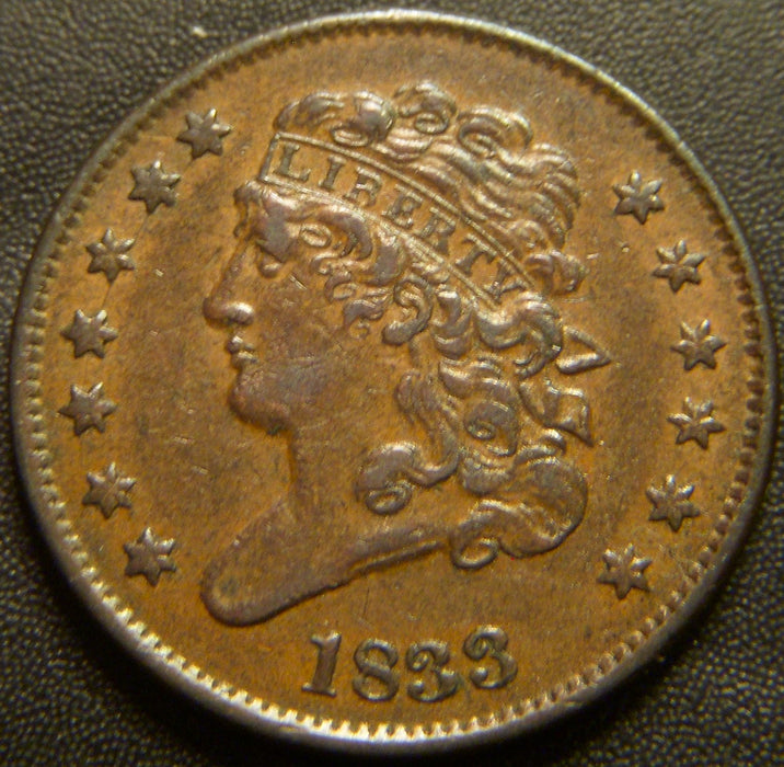 1833 Half Cent - Extra Fine