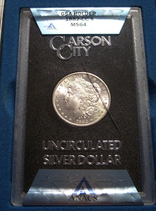 1882-CC Morgan Dollar - GSA ANCAS MS 64