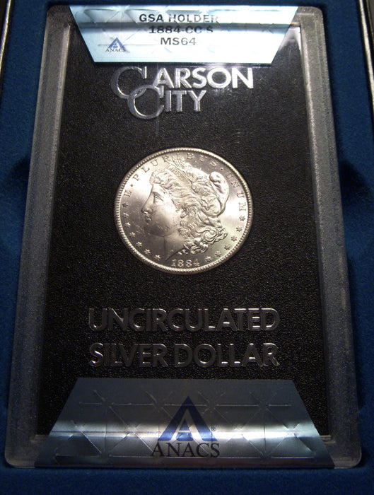 1884-CC Morgan Dollar - GSA ANCAS MS 64