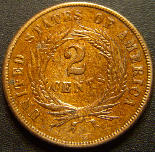 1865 Two Cent - Extra Fine