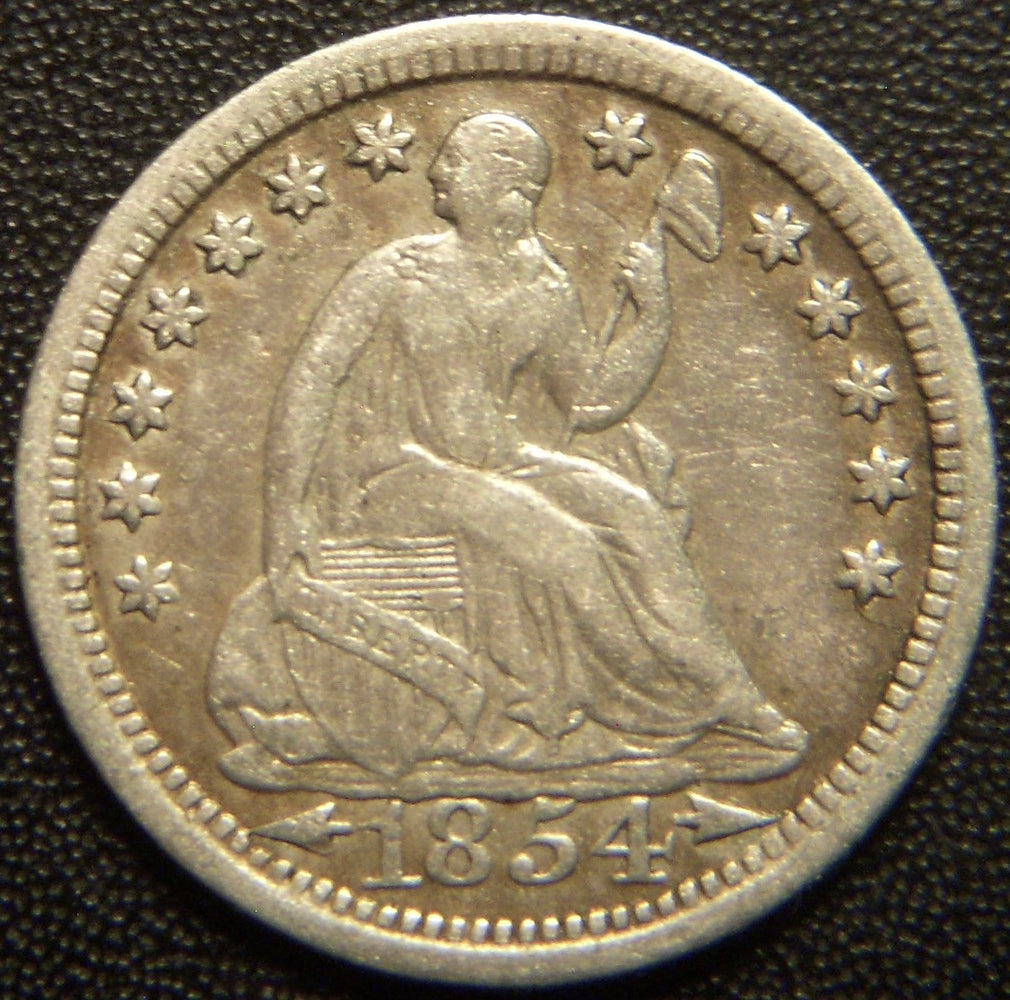 1854 Seated Half Dime - VF/EF