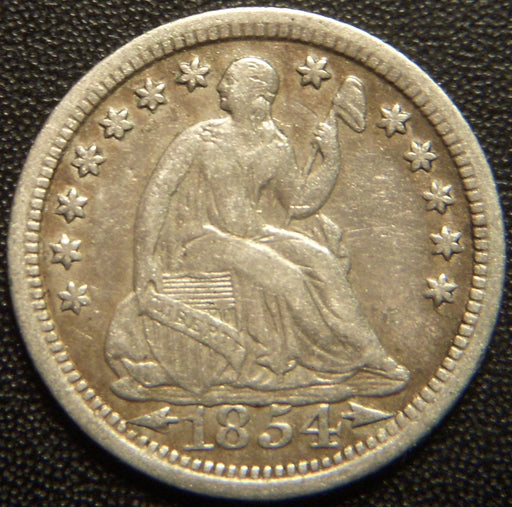 1854 Seated Half Dime - VF/EF