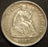 1862 Seated Half Dime - AU