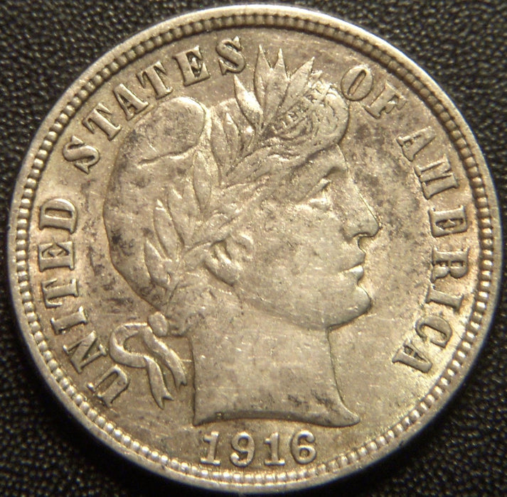1916 Barber Dime - AU