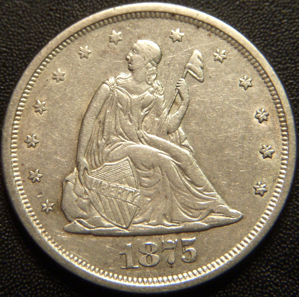 1875-S Twenty Cent - AU