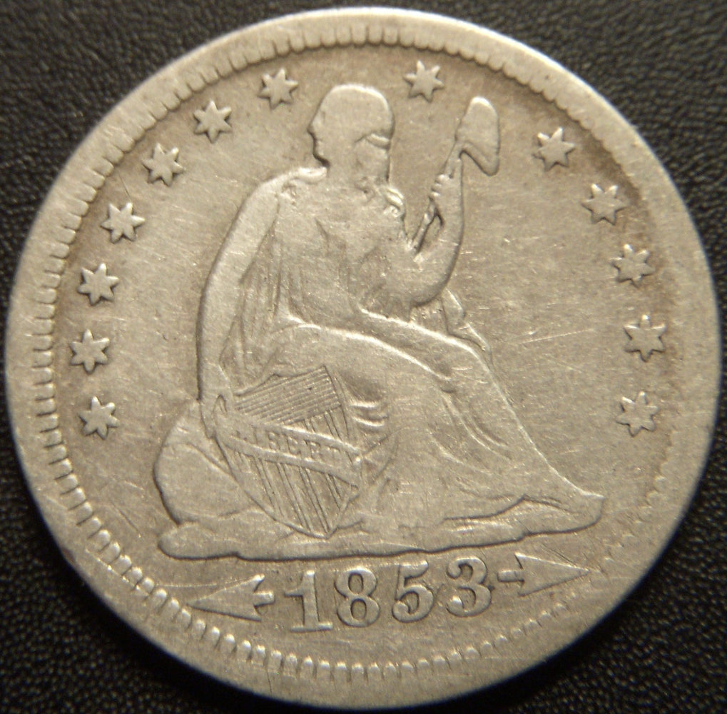 1853 Seated Quarter - Arrow & Rays Fine