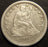 1861 Seated Quarter - Very Fine