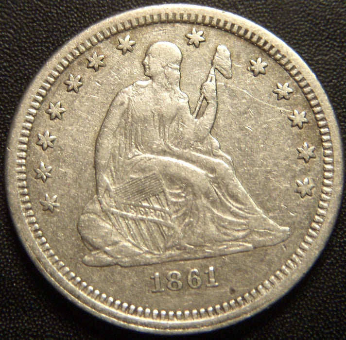 1861 Seated Quarter - Very Fine