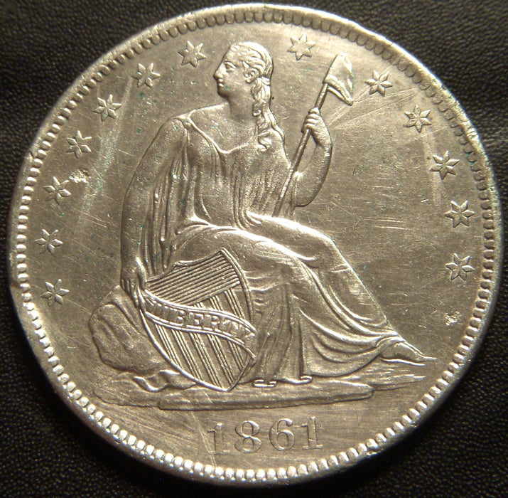 1861-O Half Dollar - AU Details
