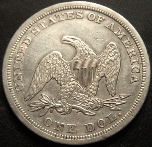 1847 Seated Dollar - EF/AU