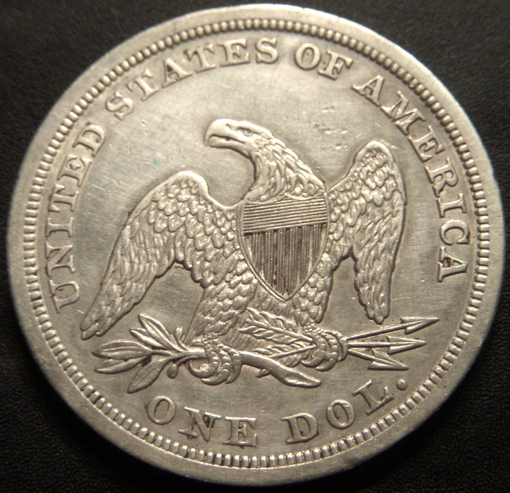 1847 Seated Dollar - EF/AU