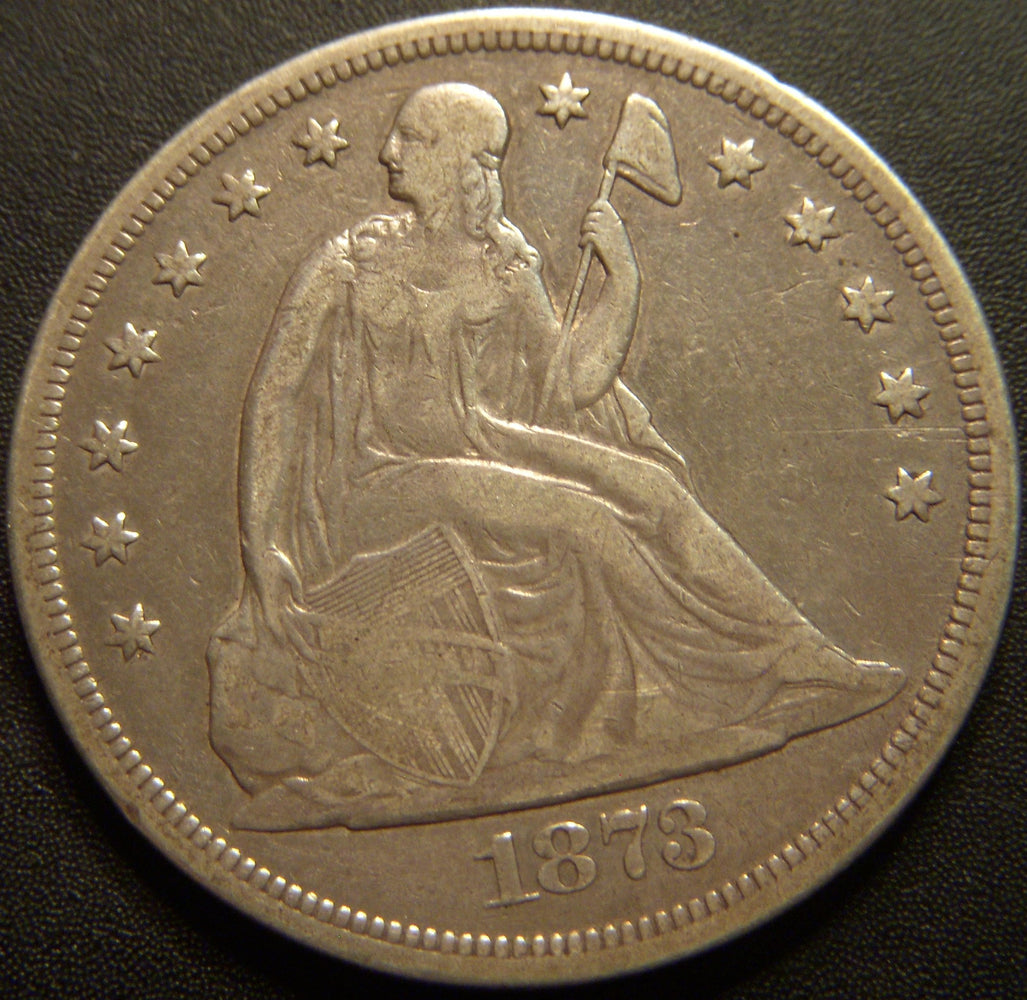 1873 Seated Dollar - Fine