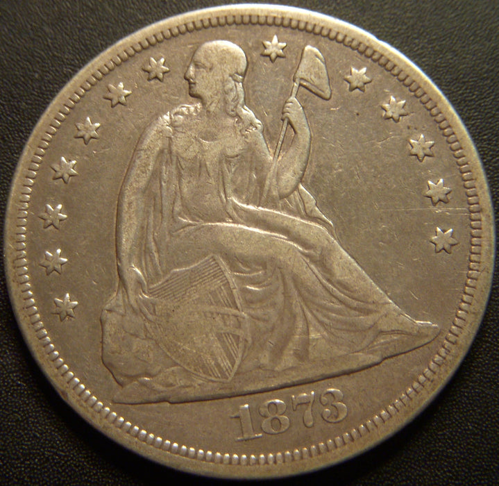 1873 Seated Dollar - Fine