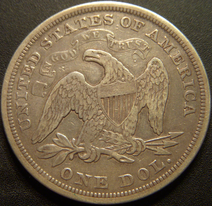 1873 Seated Dollar - Fine