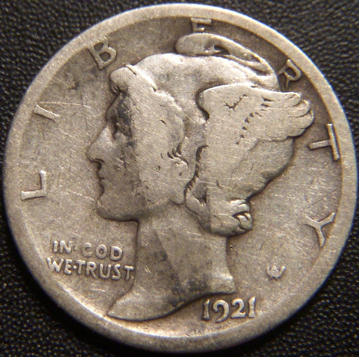 1921-D Mercury Dime - Good