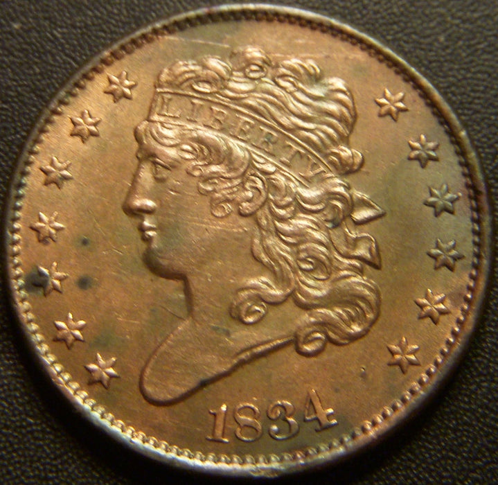1834 Half Cent - Extra Fine Details